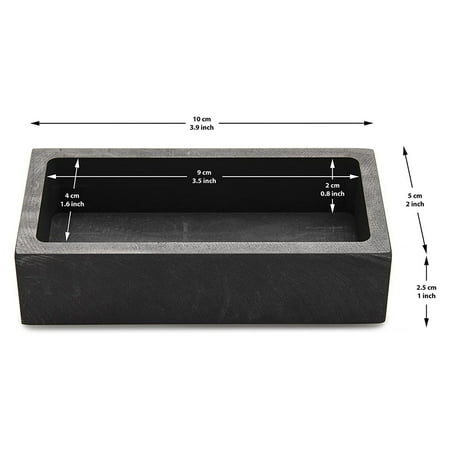 

wax melt molds Graphite Ingot Mold - 2 Pack - Can Be Used to Melt 1Kg of Gold and 500G of Silver - Nice Thermal Conductivity