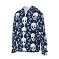 thumbnail image 2 of Logiee white arrow Skull Print Men's Women Light Jacket Full Zip Sun Protection Hoodie Long Sleeve Sun Shirts for Men Hiking Fishing Zip Pockets-3X-Large, 2 of 8
