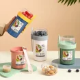 thumbnail image 2 of Portable Salad Cups Container Plastic with Lid and Fork Overnight cup Breakfast Oatmeal Cereal Nut Yogurt Cup School Lunch Box Pink-S, 2 of 6