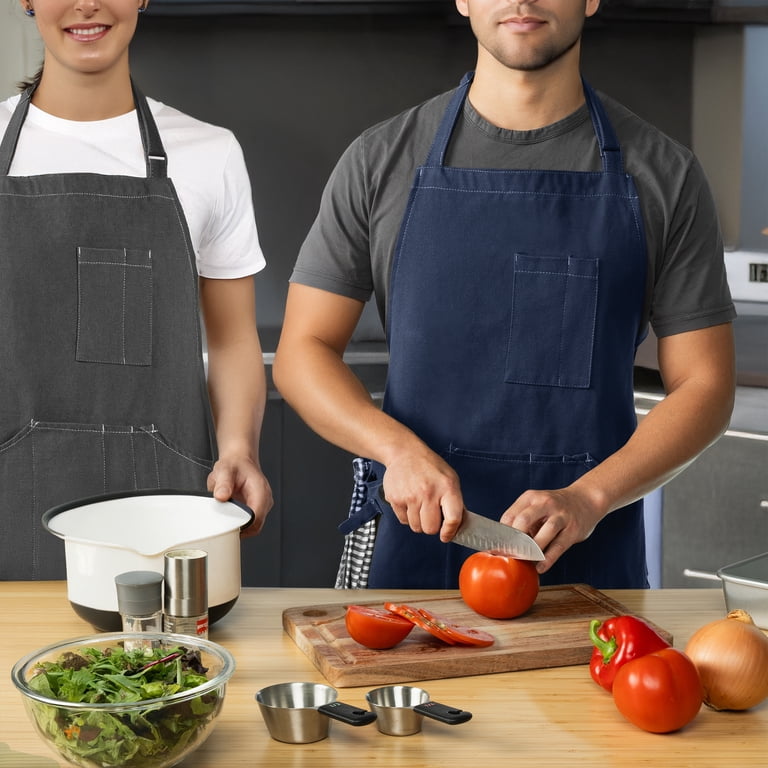 OPUX Chef Apron, Unisex Kitchen Apron with Pockets, Heavy Duty