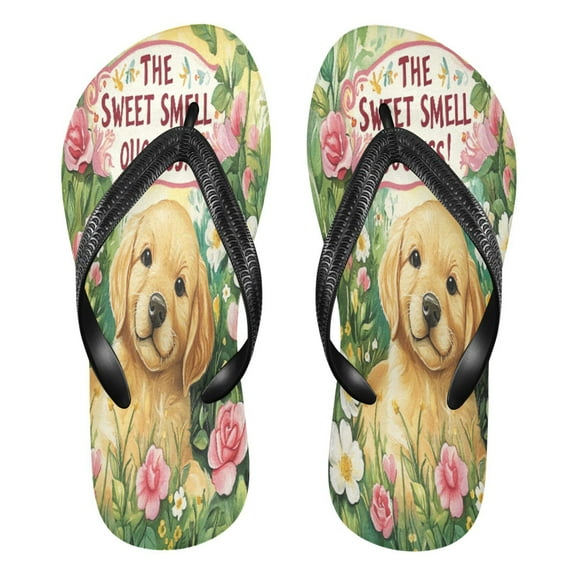 YAZAOOSummer Flip Flops Creatively The Sweet Smell Of Happiness Simple Beach Sandals