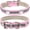 Pink, variant on PETGLE Reflective Dog Collar with Cute Paw Rivet Studded Funny Soft PU Leather Adjustable Puppy Dog Collars for Small Medium Large Dogs Cats (Pink,Large)
