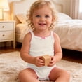 thumbnail image 2 of ShomPort Girls Sleeveless Bodysuit Cotton Tank Tops Summer Comfy Soft Undershirts 1-42 Months, 2 of 7