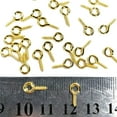thumbnail image 3 of Zhuge Small Screw Eye Pins,10 x 5mm Eye pins Hooks,Mini Screw Eye Pin Peg for Arts & Crafts Projects,Self Tapping Screws Hooks Ring for Cork Top Bottles & Charm Bead & DIY (300 Gold+300 Silver), 3 of 4