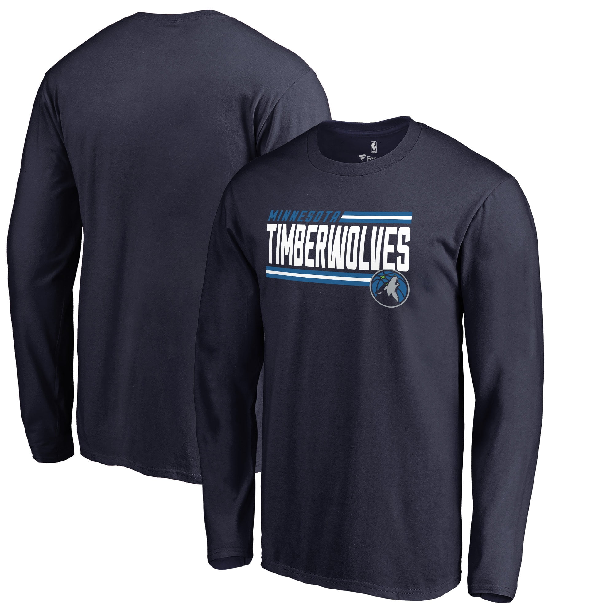 Minnesota Timberwolves Fanatics Branded Onside Stripe Long Sleeve T-Shirt - Navy - Walmart.com 