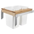 thumbnail image 1 of Rev-A-Shelf Top Mount Double Pullout Under Cabinet Trash Can, 35 Qt, 4WCTM-24DM2, 1 of 7