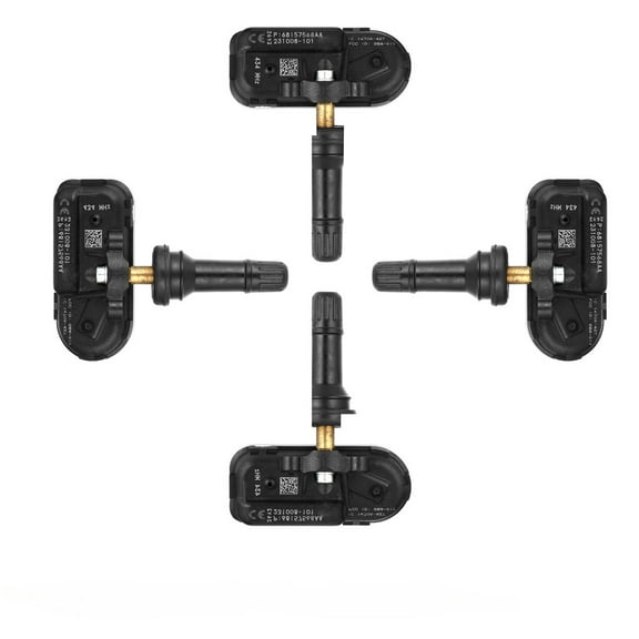 4 Pcs TPMS Tire Pressure Sensor 433MHz, Compatible with Dodge Ram 1500 2500 3500, Jeep Models, OEM 68157568AA, 68239720AA, 68239720AB