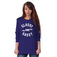 thumbnail image 4 of Classy and Sassy Strong Gym Workout Women's Long Sleeve T Shirt Brisco Brands M, 4 of 6