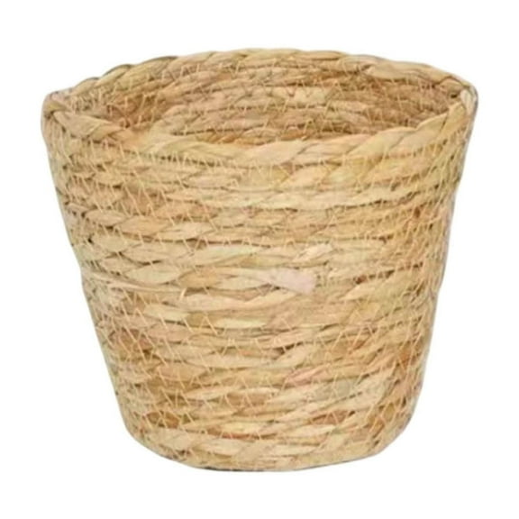 Handmade Woven Seagrass Planter Container Natural Bohemian Decorative Indoor Storage Organizer for and