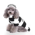 thumbnail image 4 of Advancent Disfraz de prisionero para mascotas con sombrero Patrón de rayas de Halloween Uniforme Perro resistente al desgaste Ropa de manga corta a rayas Type11 NO11 Advancent HA046413-03, 4 of 6