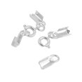 thumbnail image 4 of 12pcs Crimp Spring Broche Resultados de la joyería Suministros de artesanía de Blanco plateado Zulema Resultados de joyería de corchete, 4 of 7