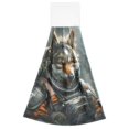 thumbnail image 7 of 2 Pcs Wolf Astronauts Kitchen Hand Towels with Hanging Loops Absorbent Soft Fast Drying Decor Bath Towels, 7 of 7