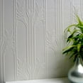 thumbnail image 2 of Brewster Home Fashions White Wildacre Paintable Textured Vinyl Wallpaper 20.9-in by 33-ft, 2 of 2