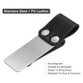 thumbnail image 3 of 50mm Inoxidable Acero Clip con PU Cuero Bolígrafo Lazo Portalápices Soporte para Cuaderno Diario Libreta, Plateado Negro Paquetes de 4, 3 of 5