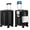 Black, variant on Carry on Luggage, Hard Shell Suitcase with Spinner Wheels, 20 Inch Airline Approved Suitcases with Front Pocket, Expandable Rolling Suit Case with TSA Lock, USB Port, Cup Holder - Graphite
