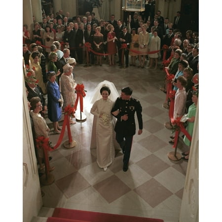 White House Wedding. Lynda Bird Johnson And Captain Charles Robb At Their White House. Dec. 9 History (24 x 36)