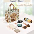 thumbnail image 5 of FORMRS Womens Corduroy Tote Bag Crossbody Shoulder Handbag with Pocket, Floral Cow, 5 of 7
