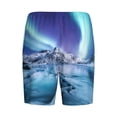 thumbnail image 4 of Picia Night At Lake Aurora 1 Pajama Shorts for Men, Men's Pajama Bottoms, Sleepwear,Short Pajama Pants-X-Large, 4 of 9