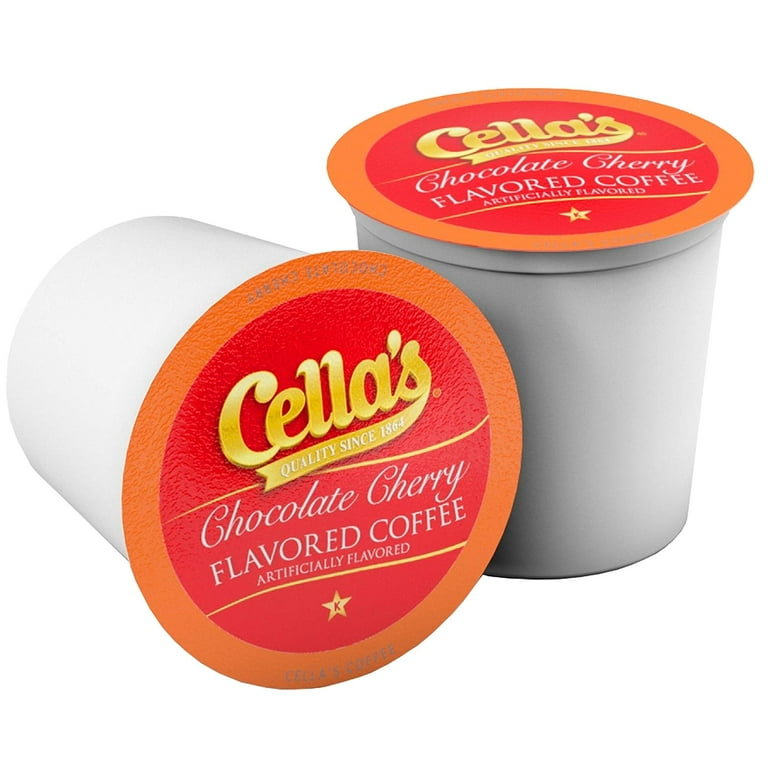 Cella's Cherry Flavored Hot Chocolate Pods Compatible with Keurig