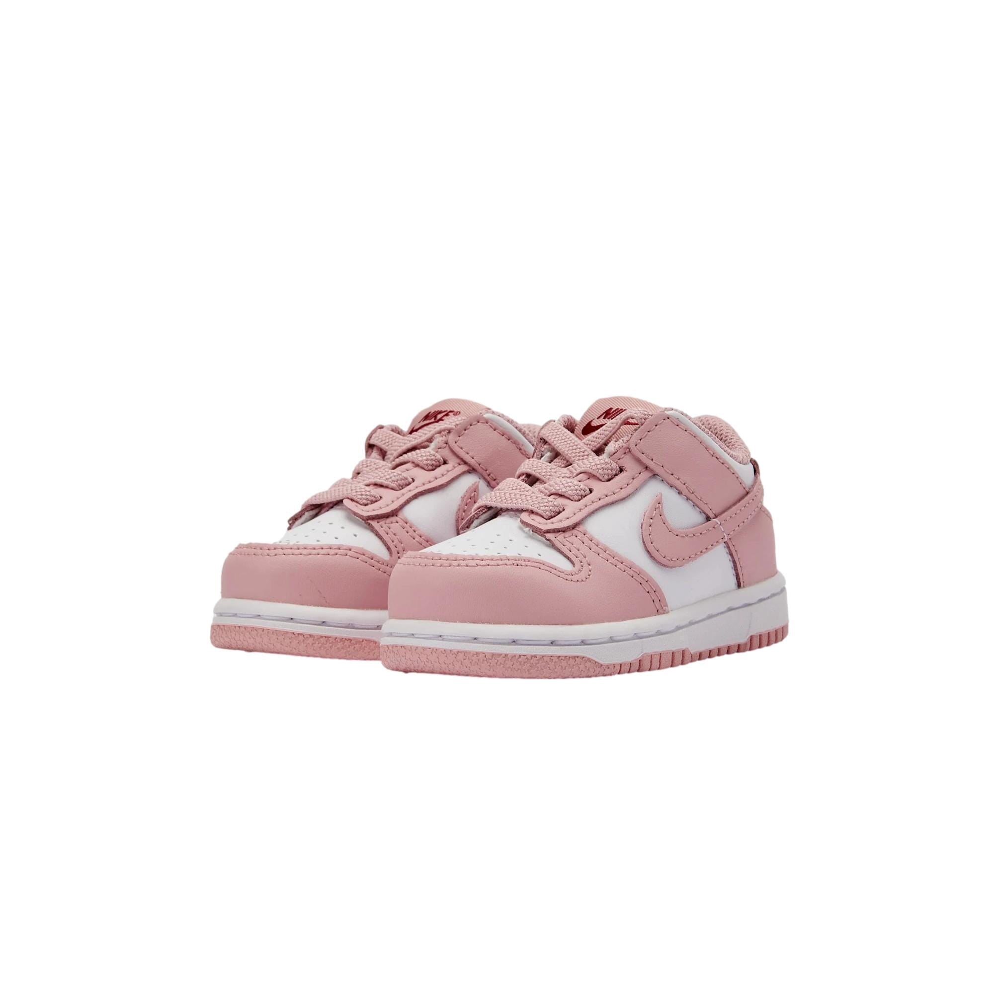 Toddler's Nike Dunk Low White/Pink Glaze-Pomegrante (HV0929 100) - 8