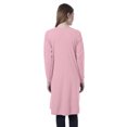 thumbnail image 4 of Moomaya Cardigan Long en Coton à Manches Longues Hi-Lo pour Femmes, 4 of 7