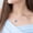 Blue, variant on Layered Heart Necklace I Love You Pendant Jewelry for Women Valentines Day Gifts Anniversary Birthday Romantic Sparkling Accents