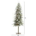 thumbnail image 5 of Nearly Natural 6.5' Flocked Pine Artificial Christmas Tree Prelit with LED Lights, 5 of 11