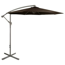 Northlight 10' Outdoor Patio Off-Set Crank and Tilt Umbrella - Brown