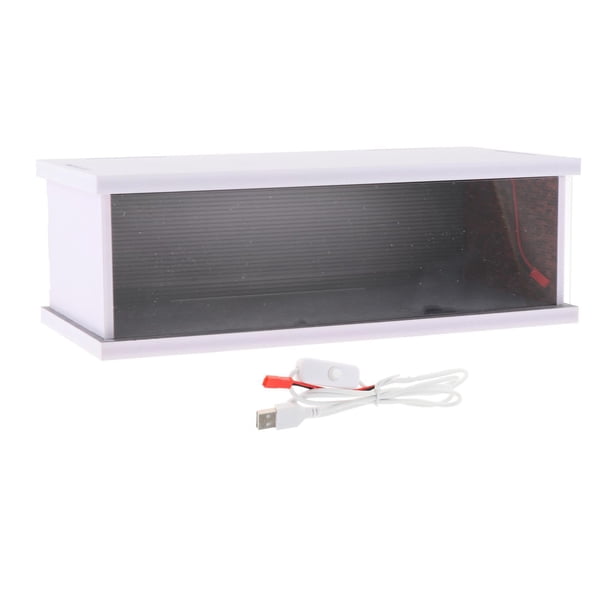 Vitrina de garaje a escala 1/64, vehículo de juguete con protección LED a prueba de polvo. Estilo F