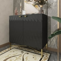 Boyel Living Sideboard Buffet Cabinet with Doors & Shelves, Modern Accent Cabinet Kitchen Storage Cabinet, Black Storage Credenza for Entryway Living Room