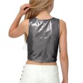 thumbnail image 4 of EGNMCR Round-Neck Tank Top Children's Spring And Summer Solid Color Festival Of Carnival Party Festival Performance Costumes Round Neck T-shirt Top For Kids Children polyester top, 4 of 4