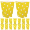 thumbnail image 1 of UPOUART 24pcs Yellow Paper Popcorn Boxes for Party Decorations Versatile Treat Containers with Dots Pattern, 1 of 8