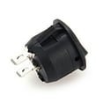 thumbnail image 3 of 2x Small Black Round Rocker On Off Switch I/O Mini 12V DC SPST Circular 7/8", 3 of 12