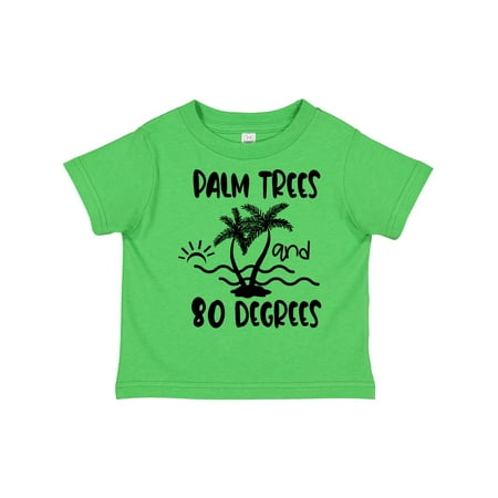 

Inktastic Spring Break Palm Trees and 80 Degrees Gift Toddler Boy or Toddler Girl T-Shirt