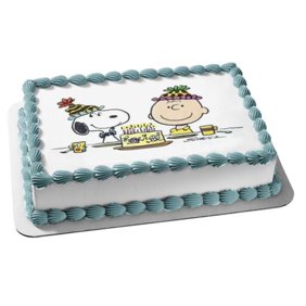 Charlie Brown Peanuts Snoopy Edible Image Photo Cake Topper Sheet