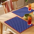 thumbnail image 4 of Independence Day Placemats Set of 8, America Pentagram Blue Texture Non-Slip Place Mats Washable Table Mats for Kitchen Dining Table Decorations Indoor/Outdoor, 4 of 9