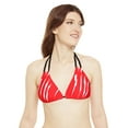 thumbnail image 3 of Effete Feline Claw Marks Scratch Strappy Triangle Bikini Top (AOP), 3 of 4