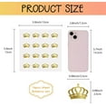 thumbnail image 2 of 128Pcs Crown Stickers Gold Crown Vinyl Decal Self-Adhesive Waterproof Sticker Round Bulk Imperial Stickers for Water Bottles Laptop Luggage Cup Computer Mobile Phone Skateboard 2.5x2.5cm DIY, 2 of 9