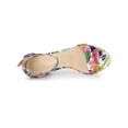 thumbnail image 4 of BLISSFUL STEP Women's Shoes Solid Color Open Toe Block High Heels Summer Sandals Blue White 6.5, 4 of 7