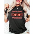 thumbnail image 1 of Style For Women, Lookin' Good Valentine T-Shirt Fun Heart-Shaped Sunglasses Design, Great For Fashion Lovers, Shirt For Women, Perfect For Holiday Parties Or Gift Giving, Soft And Comfortable, 1 of 7