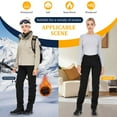 thumbnail image 5 of FEN AI Women's Fleece Lined Snow Pants Water Repellent Insulated Softshell Pants Outdoor Snow Ski Pant Winter Warm Hiking Trousers Black, 5 of 9