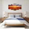 thumbnail image 3 of ZHONGYUTONG Red Poppies Canvas Wall Art 5 Pieces Poppy Field Painting Prints Landscape Picture (8"x14"x2pcs 8"x18"x2pcs 8"x22"x1pcs), 3 of 6