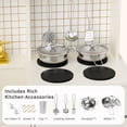 thumbnail image 3 of AILEEKISS Kids Kitchen Playset for Children, Realistic Pretend Kitchen Toy with Ice Maker, Beige, 3 of 11