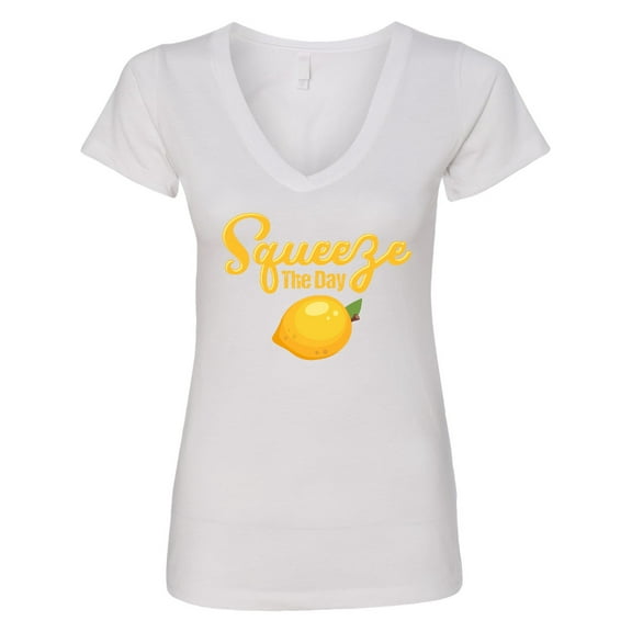 Inktastic Lemon Squeeze the Day Women's V-Neck T-Shirt