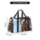 thumbnail image 3 of Disketp Christmas Horse Bolsa de Viaje Tipo Duffle, Bolso de Mano para Fin de Semana para Mujer, Bolsa de Gimnasio Ligera para Hombre, Esencial para Viajes, 3 of 7