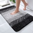 thumbnail image 1 of Luxury Bathroom Rug Mat, Extra Soft and Absorbent Bath Rugs, Non-Slip Plush Shaggy Bath Carpet, Machine Wash Dry, Bath Mats for Bathroom Floor, Tub and Shower, 24x16, Black, 1 of 6
