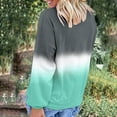 thumbnail image 6 of VSSSJ Womens Long Sleeve T Shirts Crewneck Sweatshirts Casual Loose Fit Basic Tunic Blouse Tie Dye Gradient Print Stretch Pullover Tops(Dark Gray,M), 6 of 6