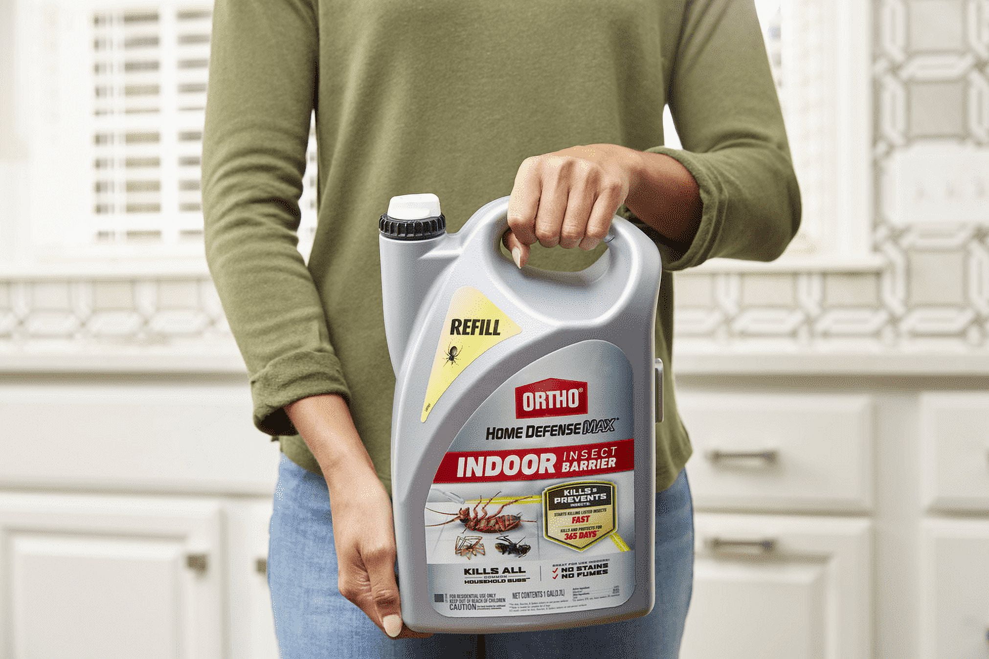 Ortho Home Defense Max Indoor Insect Barrier Refill, Kills Ants and Roaches, 1 gal.