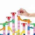 thumbnail image 3 of Marble Run Race Track Building Blocks Kids 3D Maze Ball Roll Toy DIY Marble Run Race Coaster Set 80/105/109/133pc Christmas Gift, 3 of 10