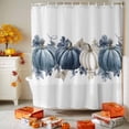 thumbnail image 3 of Shower Curtain 60"W x 72"L Thanksgiving Blue Fabric Shower Curtains Set with Hooks Water Repellent Bathroom Curtains Machine Washable Bathroom Accessories, 3 of 6